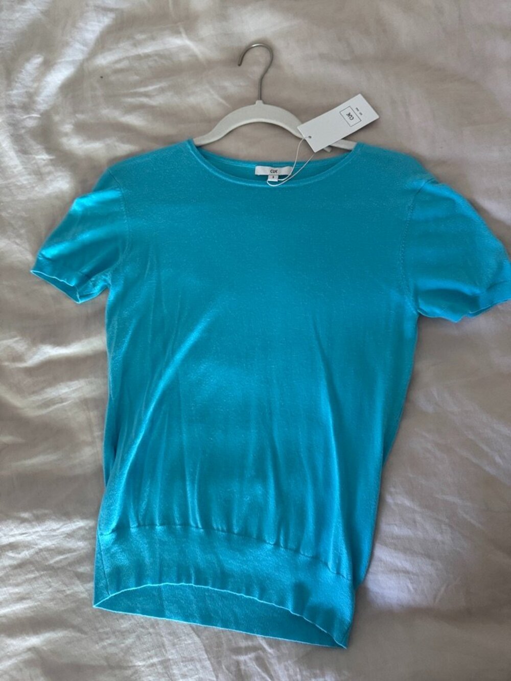 Teal super soft knit tee by CUE